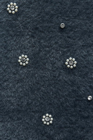 Lola | Robe Minime en Tricot avec Perles et Ourlet Volant