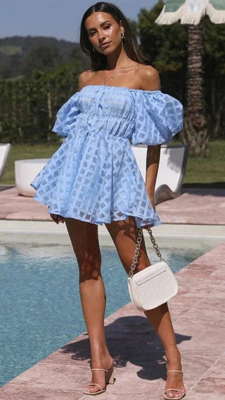 Luna | Robe Minikleid à Épaules Dégagées – Élégance Subtile avec une Touche Romantique