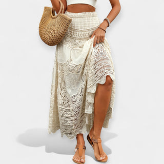 Jupe midi en dentelle