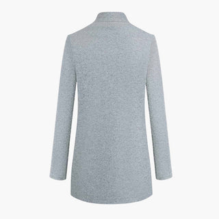 Manteau femme à coupe droite avec col minimaliste