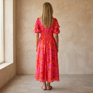 DERANA – Robe Maxi Rouge Rosé