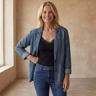 MIREIA - BLAZER EN DENIM DÉCONTRACTÉ