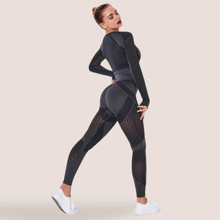 Legging de sport à motifs ajourés pour femme
