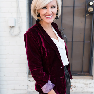 Blazer femme en velours avec coupe élégante