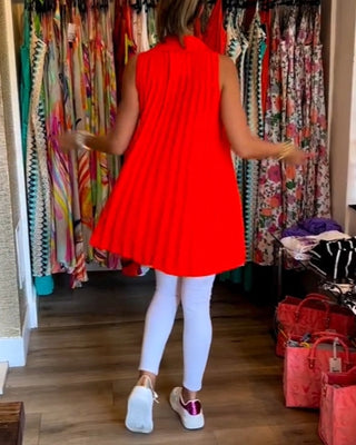 Chemise Sans Manches | Col Ouvert | Ourlet Asymétrique