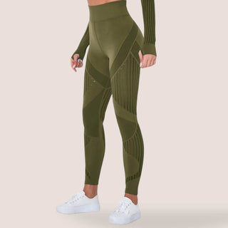 Legging de sport à motifs ajourés pour femme