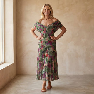 AURORA – Robe Maxi Élégante à Col V