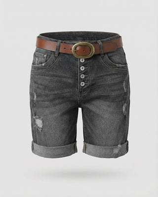 Short Jean | Fermeture Boutons | Ourlet Replié