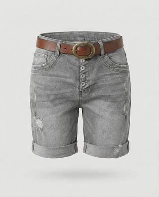Short Jean | Fermeture Boutons | Ourlet Replié