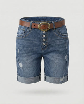 Short Jean | Fermeture Boutons | Ourlet Replié