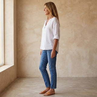 ARAI – Top Boutonné en Coton et Lin