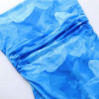 Robe d'été longue avec imprimé aquarelle et bretelles spaghetti