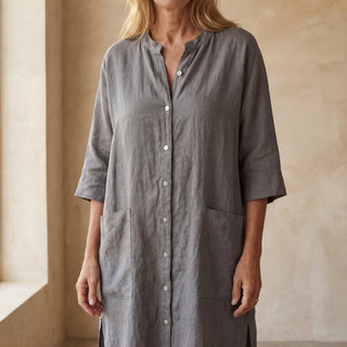 MEIVA – Robe Chemise Longue en Coton et Lin