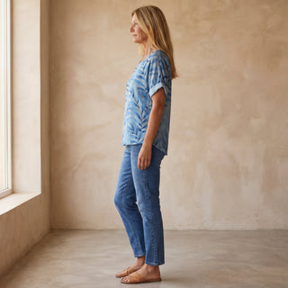 AVIE – Chemise en Coton Fleurie