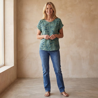 AVIE – Chemise en Coton Fleurie