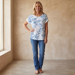 AVIE – Chemise en Coton Fleurie