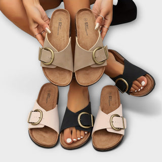 Margie – Sandales en liège pour femme avec design à boucle