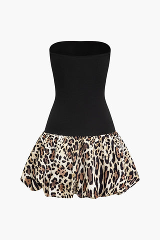 Sophia | Robe Mini-Bandeau à Imprimé Léopard – Sauvage & Séduisante