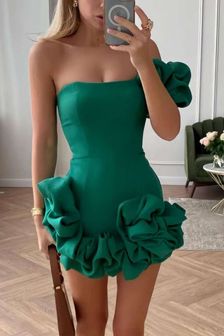 Valeria | Robe Rüschendress Bodycon à Une Épaule – Élégance Raffinée avec une Touche Ludique