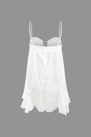 Sophia | Robe Mini Glamoureuse avec Bandes en Cristal – Féminine & Élégante pour des Occasions Spéciales