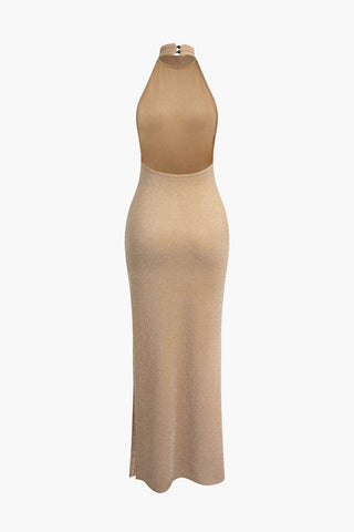 Luisa | Robe de soirée brillante à dos nu - séduction glamour