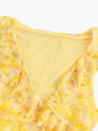 Fenja | Robe mini fleurie avec détails en volants