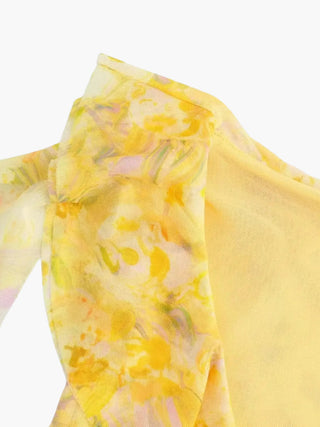 Fenja | Robe mini fleurie avec détails en volants