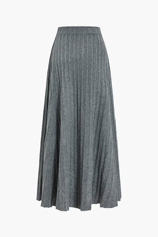 Gerlinde | Jupe midi en tricot tombante avec plis et taille élastique