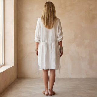 DALIA - ROBE CHIC EN COTON MÉLANGÉ