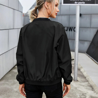 Blouson bomber pour femme avec fermeture zippée