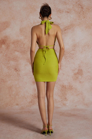 Maya | Robe Mini Sexy Décolleté Dos Nu avec Ruchés – Robe de Fête d'Été pour Nuits Chaudes