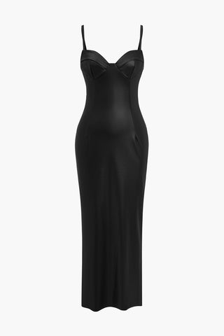 Sophia | Robe Maxi en Cuir Séduisante – Sexy & Élégante