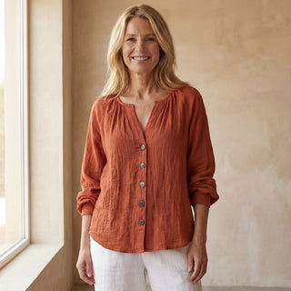 ARINA - Chemise vintage bohème