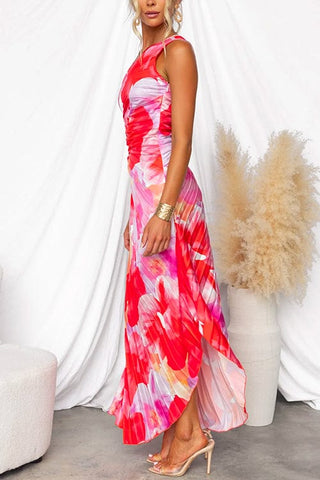 Liselotte | Robe de Fleurs Élégante à Une Épaule – Chic Coloré pour des Occasions Spéciales