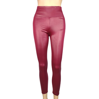Legging femme taille haute effet cuir avec coupe moulante