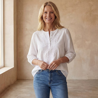 ANDORA – Chemise en Coton à Imprimé Ethnique