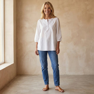ANDORA – Chemise en Coton à Imprimé Ethnique