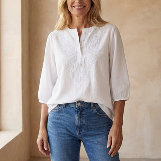 ANDORA – Chemise en Coton à Imprimé Ethnique
