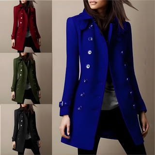 Veste blazer femme à plusieurs coloris (bleu, noir, bordeaux, vert armée) à boutons