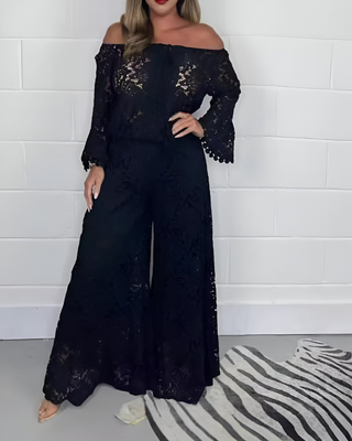 Robe sans épaules en dentelle avec une coupe ample – Le Boho-Chic rencontre l'élégance