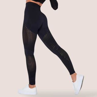 Legging de sport à motifs ajourés pour femme