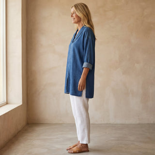 ANADASA - HAUT EN DENIM RÉTRO