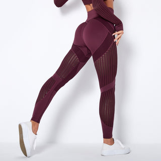 Legging de sport avec zones ajourées pour femme