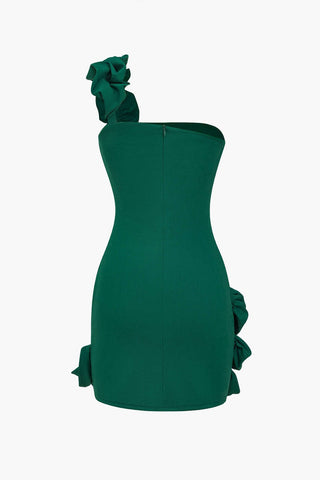 Valeria | Robe Rüschendress Bodycon à Une Épaule – Élégance Raffinée avec une Touche Ludique