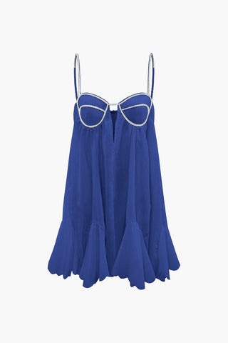 Sophia | Robe Mini Glamoureuse avec Bandes en Cristal – Féminine & Élégante pour des Occasions Spéciales