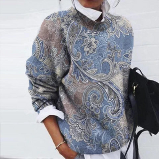 Pull imprimé élégant à motif paisley