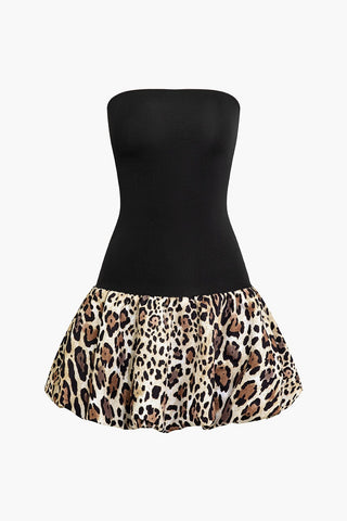 Sophia | Robe Mini-Bandeau à Imprimé Léopard – Sauvage & Séduisante