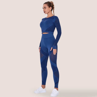 Legging de sport à motifs ajourés pour femme