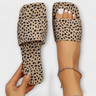Elisabete-Mocassins plats avec imprimé léopard