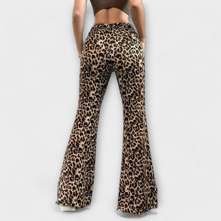Celia | Pantalons bootcut léopard